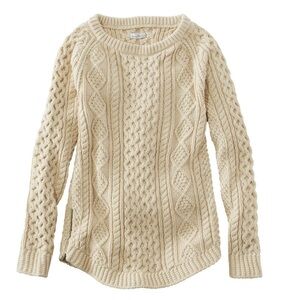 L.L. Bean Signature Cotton Fisherman Tunic Sweater